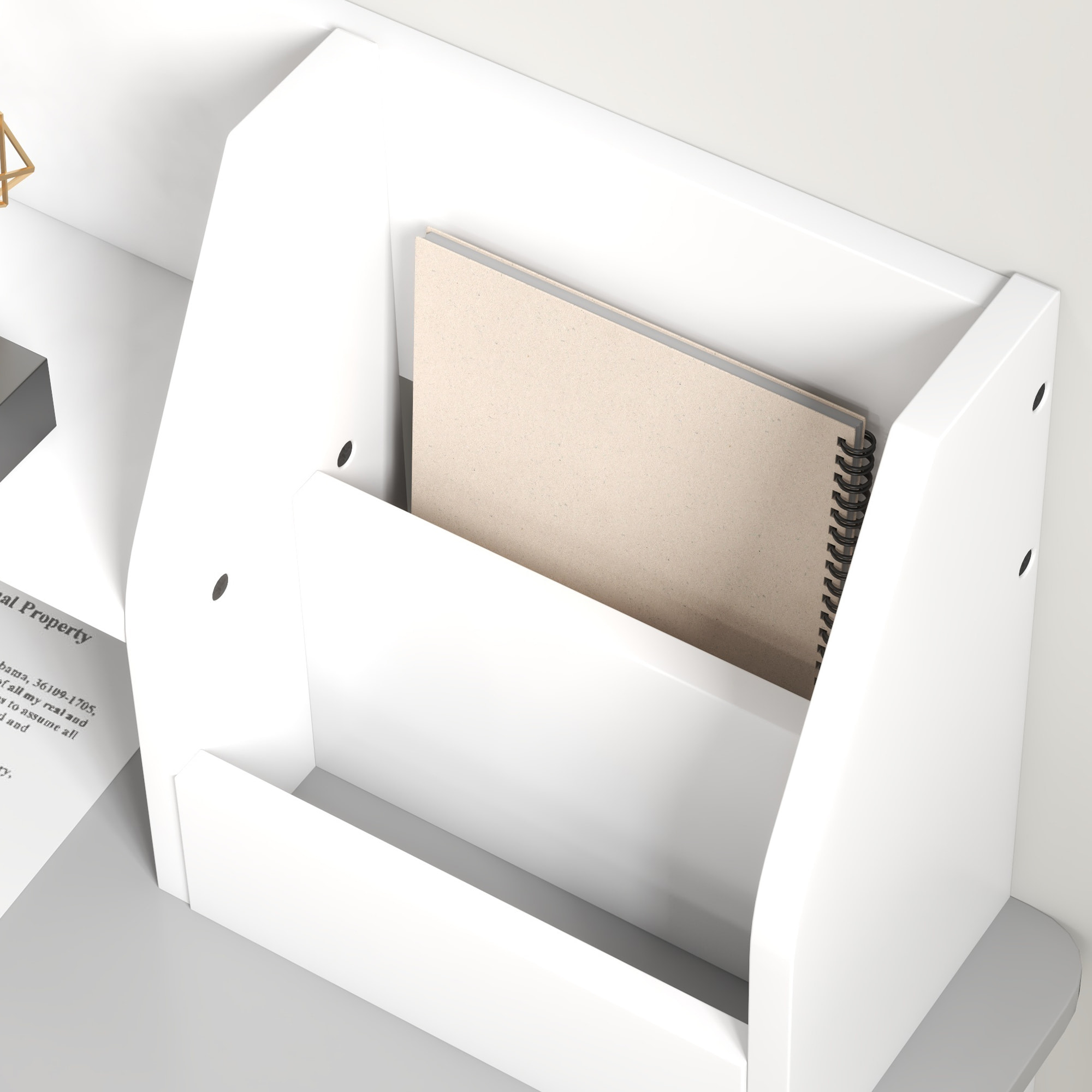 Bureau enfant multi-rangement - ensemble bureau, chaise, étagère - tiroir, plateau coulissant, 2 niches, 2 étagères, 2 présentoirs livres - gris
