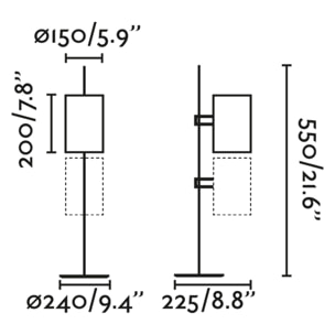 GUADALUPE Sobremesa negra/verde