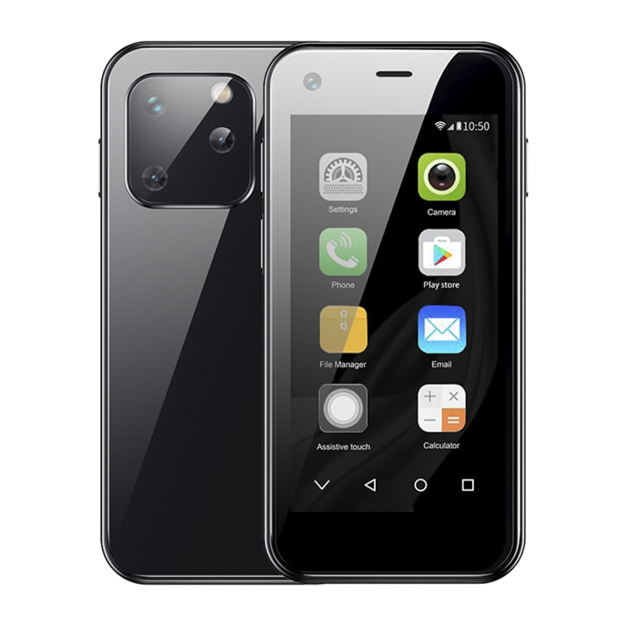 DAM  Smartphone Mini XS13 3G, Android 6.0, 1GB RAM + 8GB. Schermo da 2,4''. 4,1x1,1x8,4 cm. Colore nero