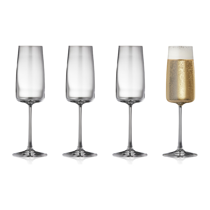 Set de 4 flûtes à champagne Zéro 30 cl