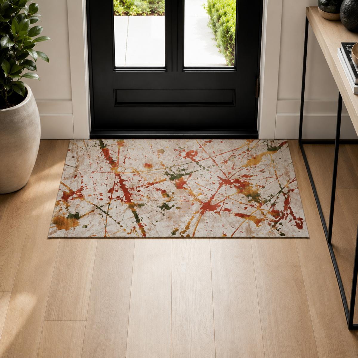 Tapis salon et chambre tissé motif ethnique BUBE