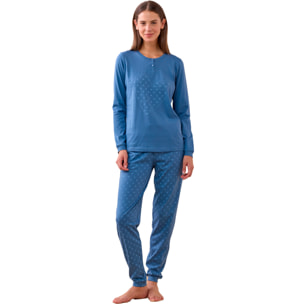 Pigiama donna in jersey invernale articolo cuore. Noidinotte