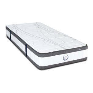 Ensemble Matelas Signature avec Sommier Tissus Gris