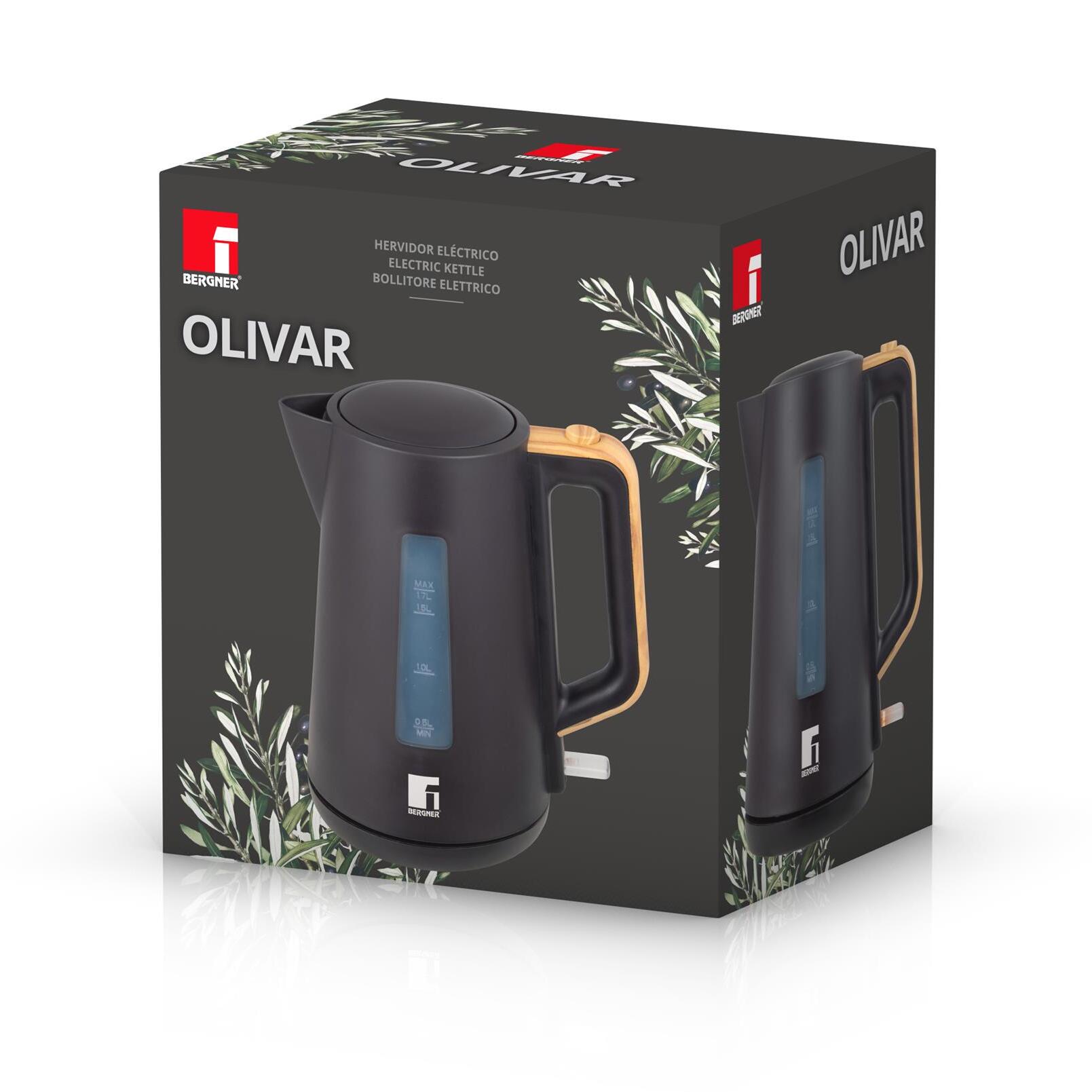 Hervidor eléctrico olivar de 1,7l y 2200w