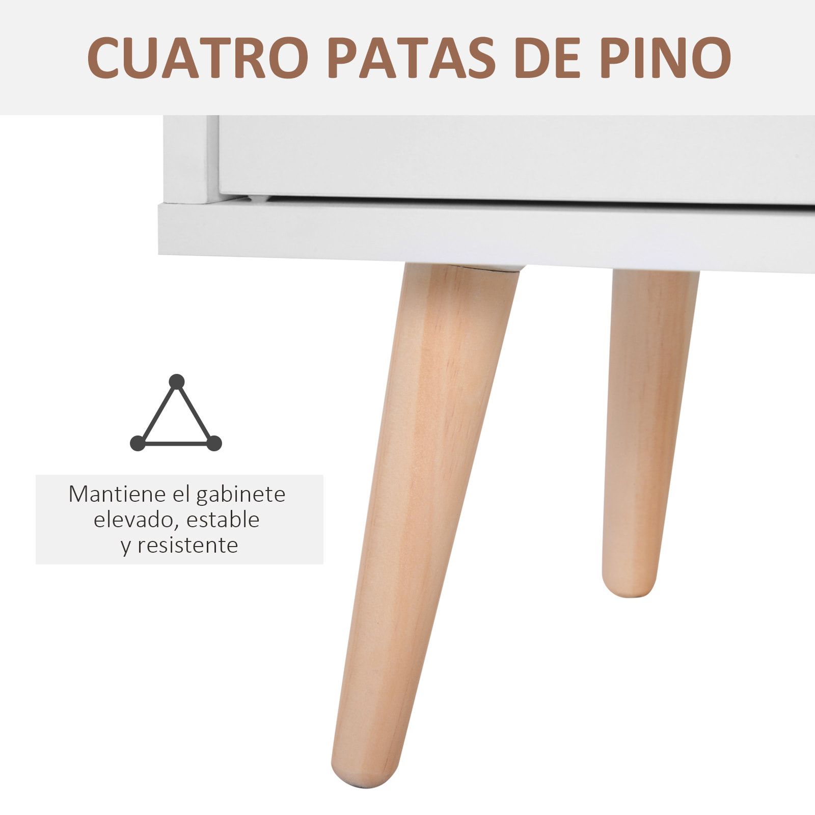 Aparador Buffet Multiusos para Comedor 80x29,5x96cm Blanco