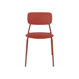 Chaise de jardin empilable acier et plastique (lot de 2) LIVA