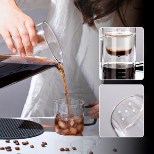 Cafetera de goteo para café frío de 600ml. Con ajuste de velocidad de goteo y almohadilla de silicona.