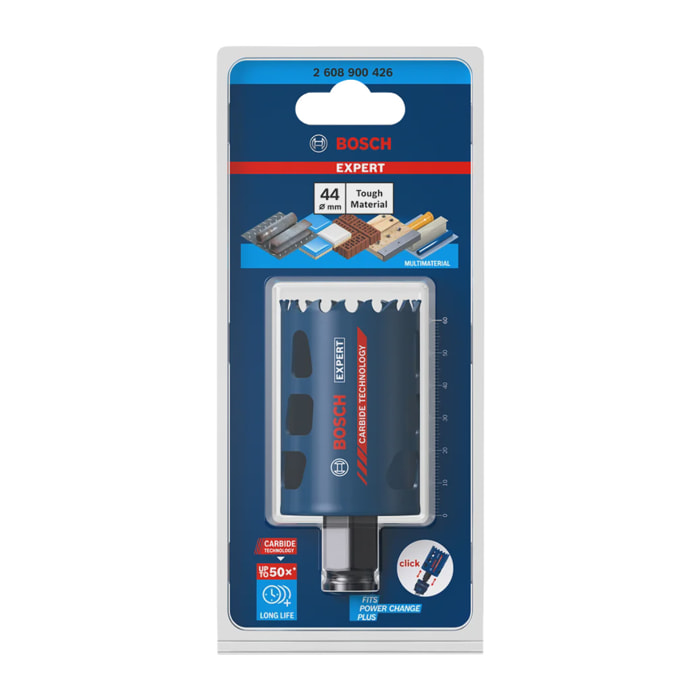 Scie trépan carbure multi matériaux Expert BOSCH Ø44 mm - 2608900426
