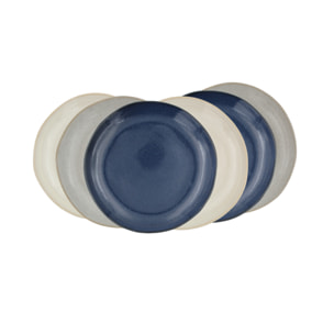 Lot de 6 grandes assiettes, OIA