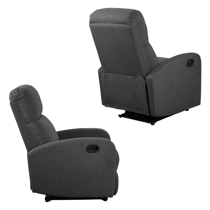 Fauteuil inclinable MAX gris anthracite
