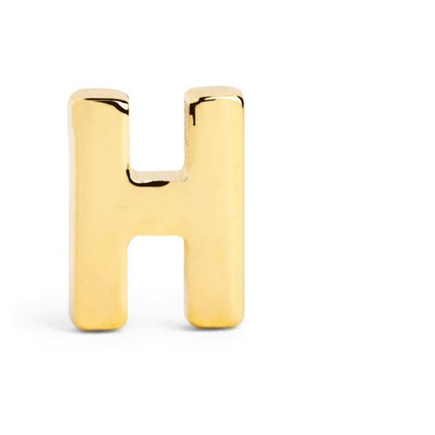 Orecchino Singolo Letter Argento Placcato Oro