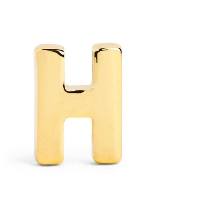 Orecchino Singolo Letter Argento Placcato Oro