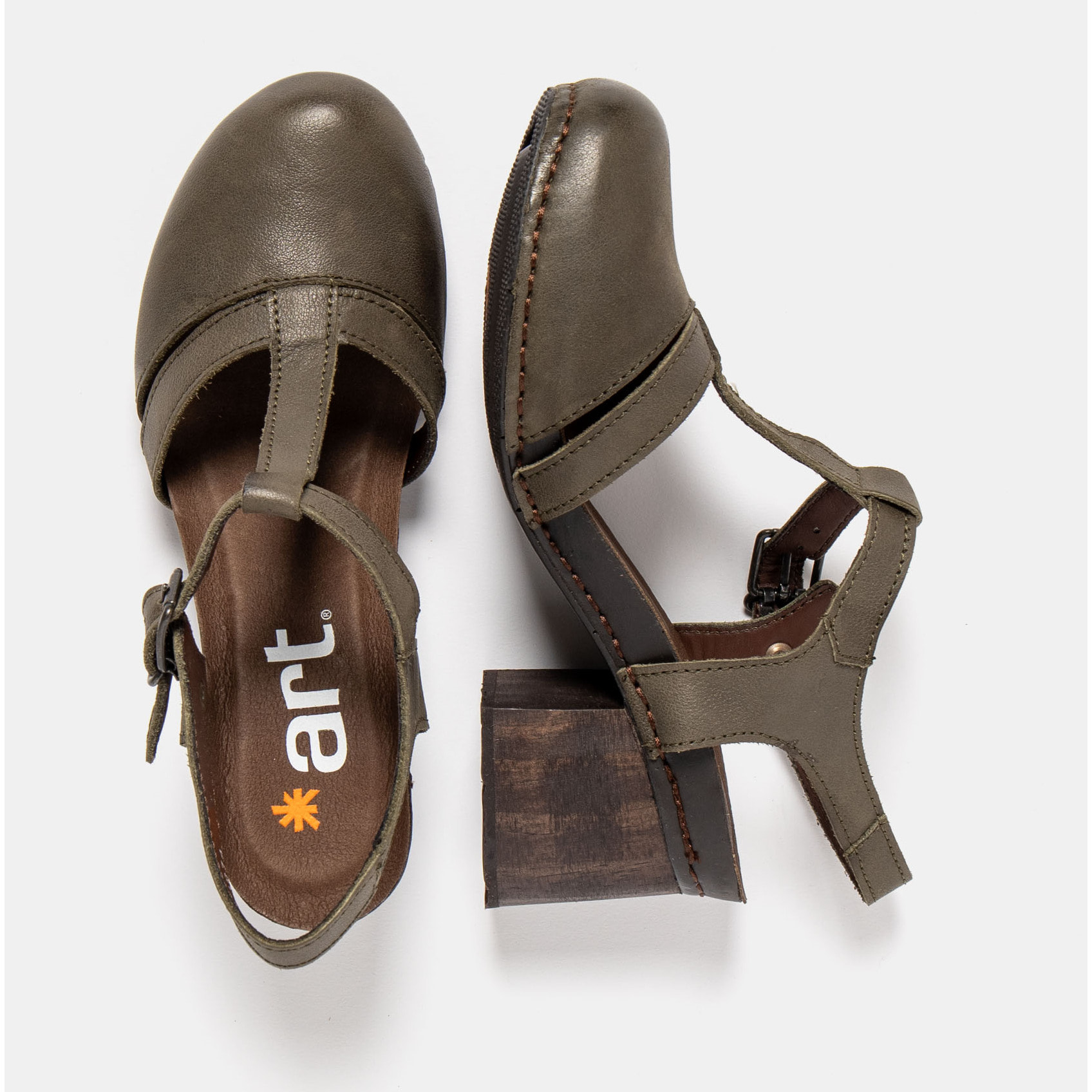 Sandalias con tacón 1874 ROMA KAKI/ I WISH color Kaki