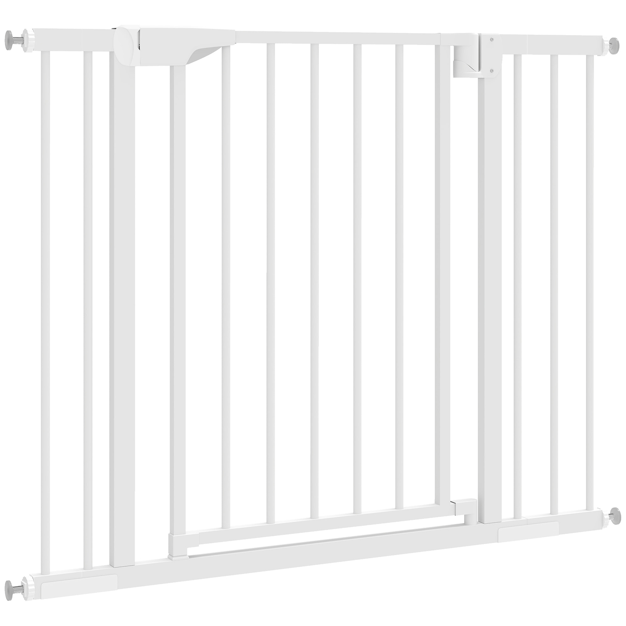 Barrière de sécurité chien largeur réglable 76-103 cm acier blanc