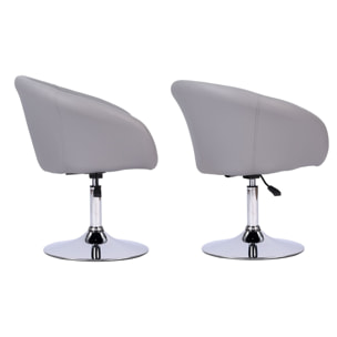 Tabouret de bar en simili gris GABIN