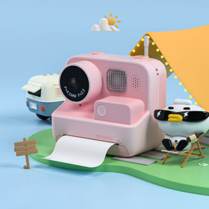 Fotocamera digitale K27 con foto da 40mpx e video FHD per bambini. Stampa istantanea delle tue foto preferite. Con flash.