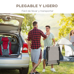 Conjunto de 2 Tumbonas Plegables Tumbonas de Jardín con Respaldo Ajustable en 4 Posiciones Carga 120 kg para Terraza Piscina Playa 197x58x30 cm Crema