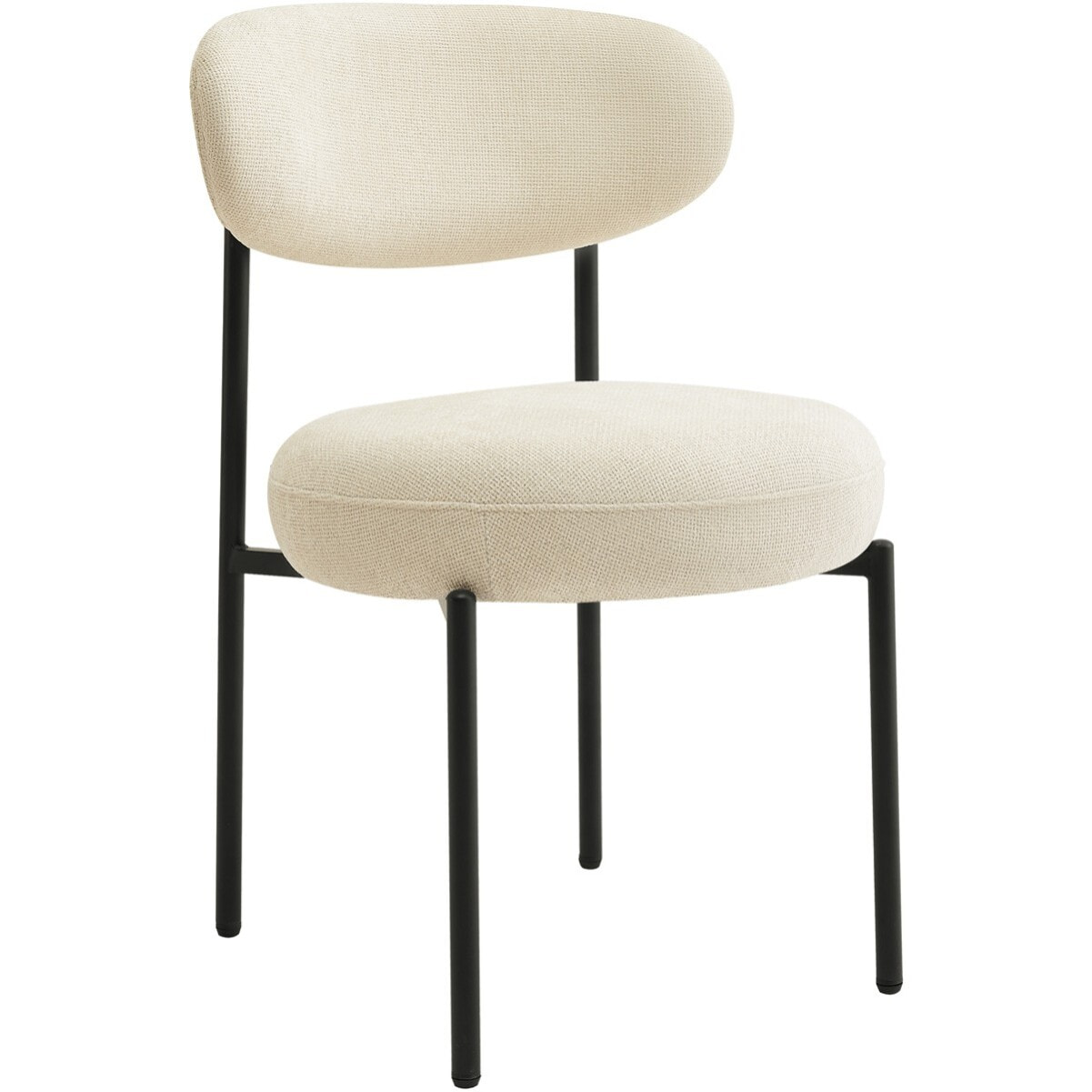 Lot de 2 chaises de salle à manger en tissu chenille - ORLA