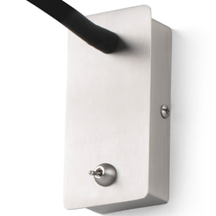 LESER Lampada da parete llettore niquel satinato