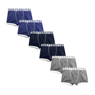 Boxer Bambino Pyrex in Cotone Elasticizzato Pacco da 6pz, Art.25101 Assortito