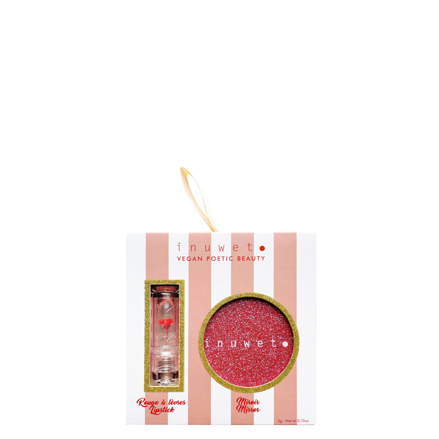 Flower in a Box - Coffret Rouge à Lèvres Fraise + Miroir