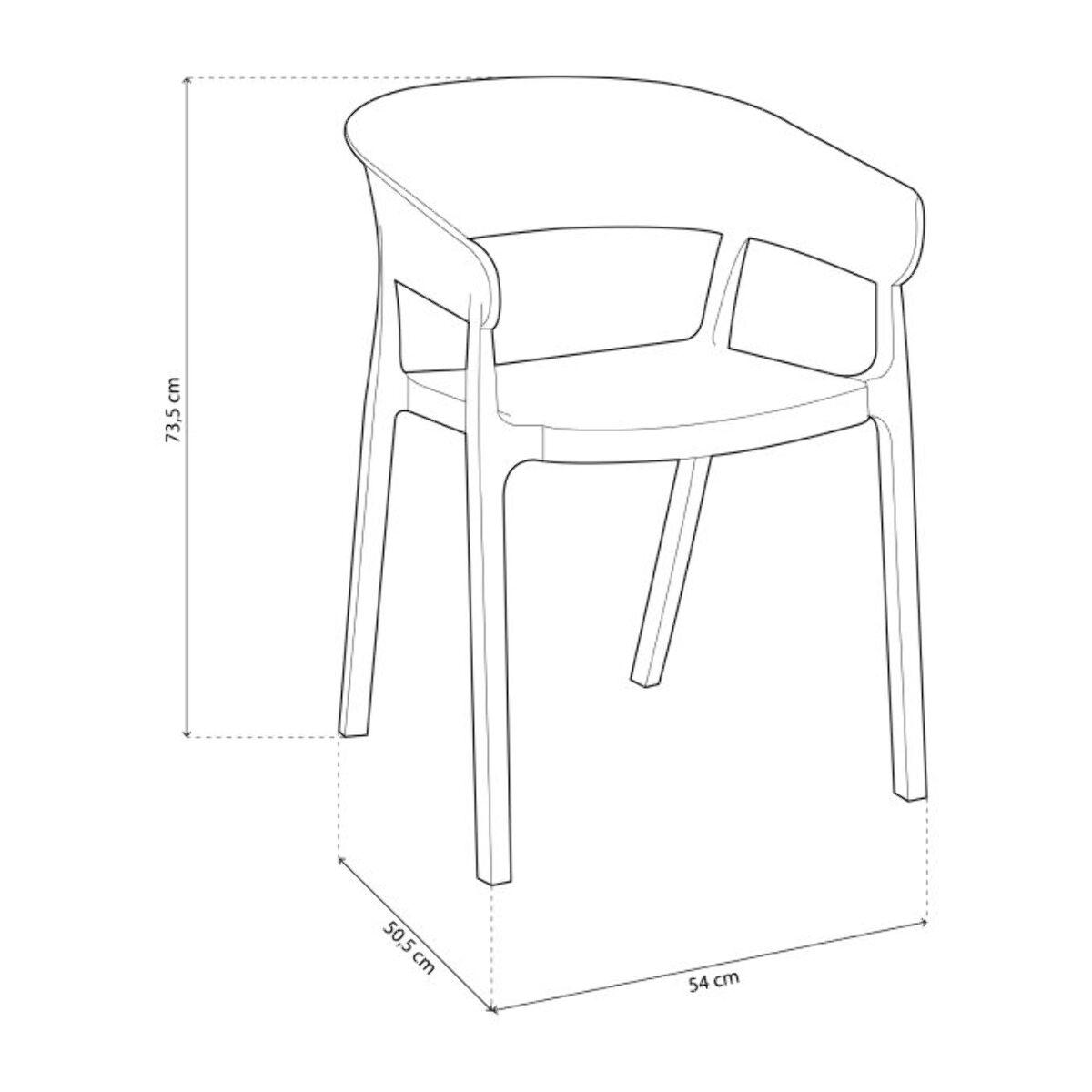 Pack 4 sillas de exterior Diza Blanco