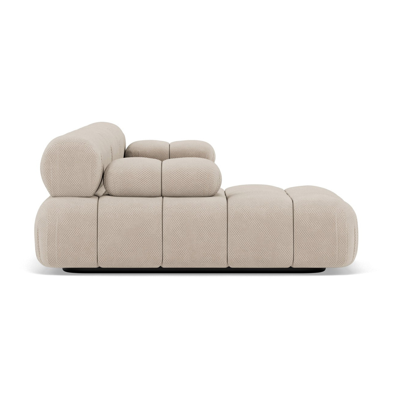 Ruby - canapé modulable d'angle gauche 4 places en velours texturé - Beige