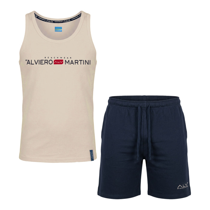 Completo Uomo ALVIERO MARTINI Manica Corta Cotone