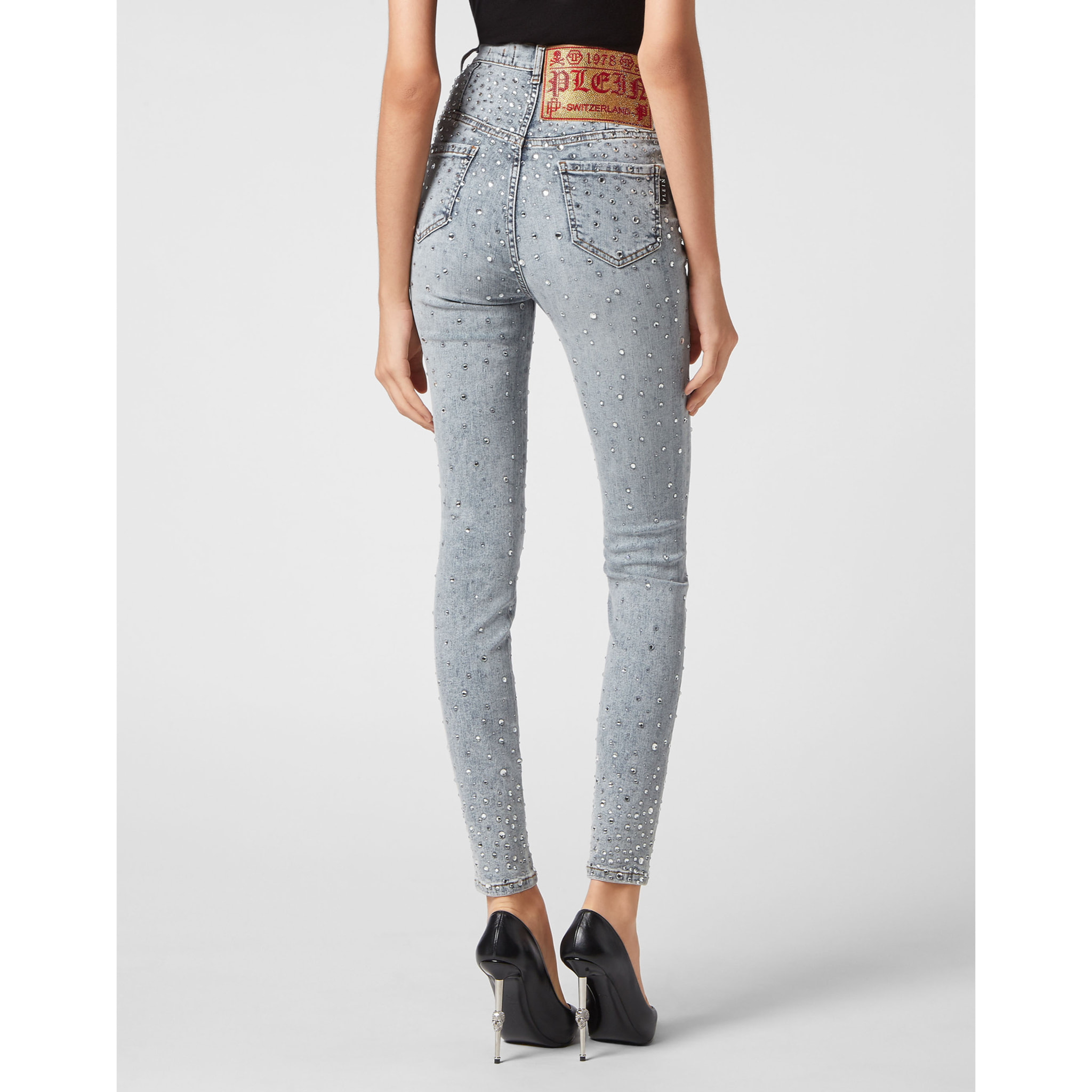 PHILIPP PLEIN Jegging de cintura alta