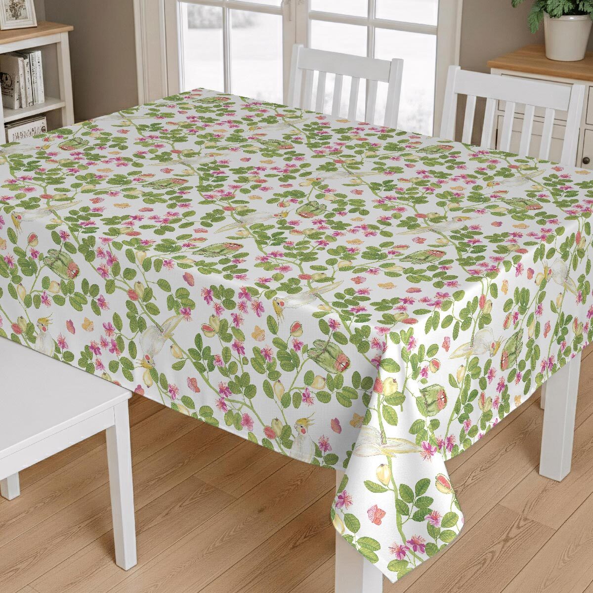 Mantel antimanchas Flowers - 100% algodón -