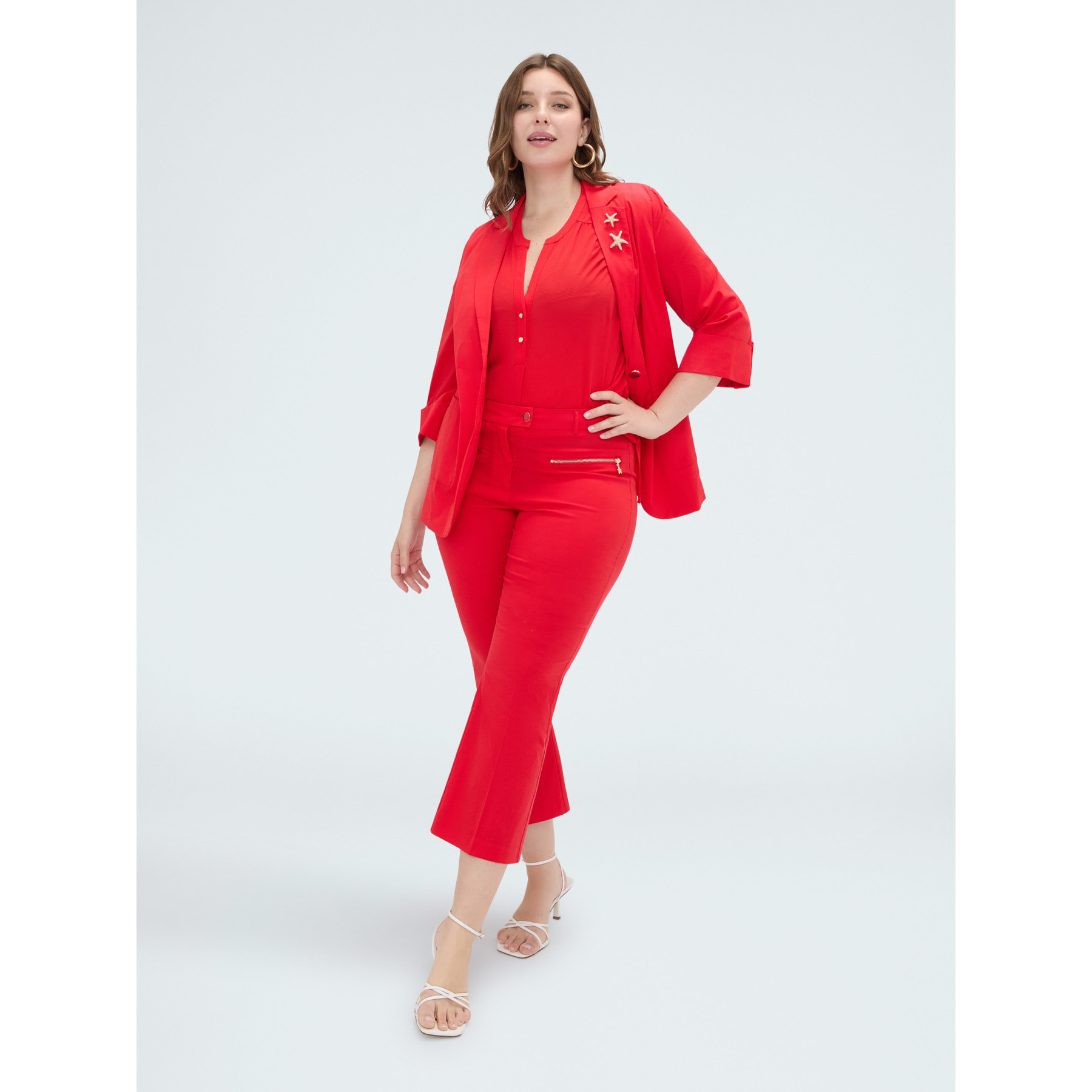 Fiorella Rubino - Blazer con spille - Rosso