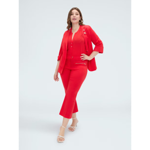 Fiorella Rubino - Blazer con spille - Rosso
