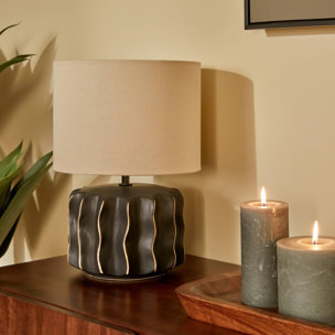 Lampe Malya cylindrique H.35cm noir