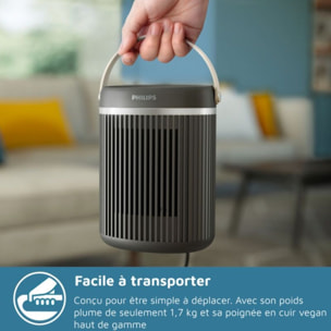 Chauffage soufflant PHILIPS CX3120/01, Chauffage connecté Série 3000 Noir, 1500W
