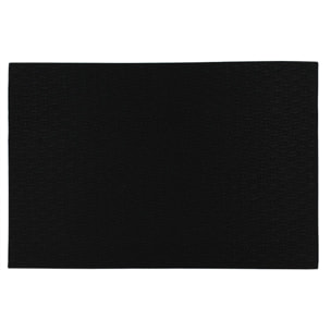 Lot de 6 sets de table en plastique effet cuir tressé noir 43x30cm ICA