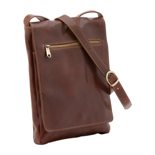 Borsa a tracolla  da uomo In Vera pelle Made in Italy 24x30x4 cm