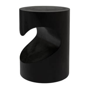 Table d'appoint noire en bois de suar D35 cm - Chowi