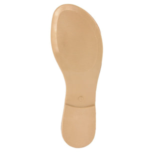 Sandali Flat Made in Italy in pelle colore Marrone, Altezza tacco 1,2 cm