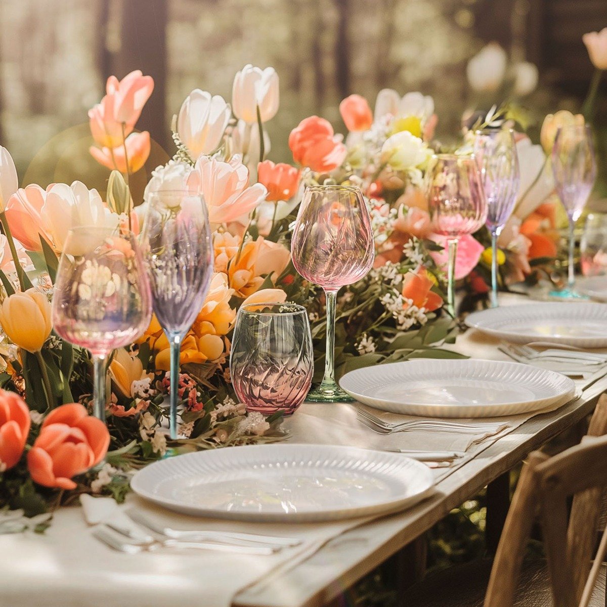 4 calici colorati 47cl Spring - Cristal d'Arques