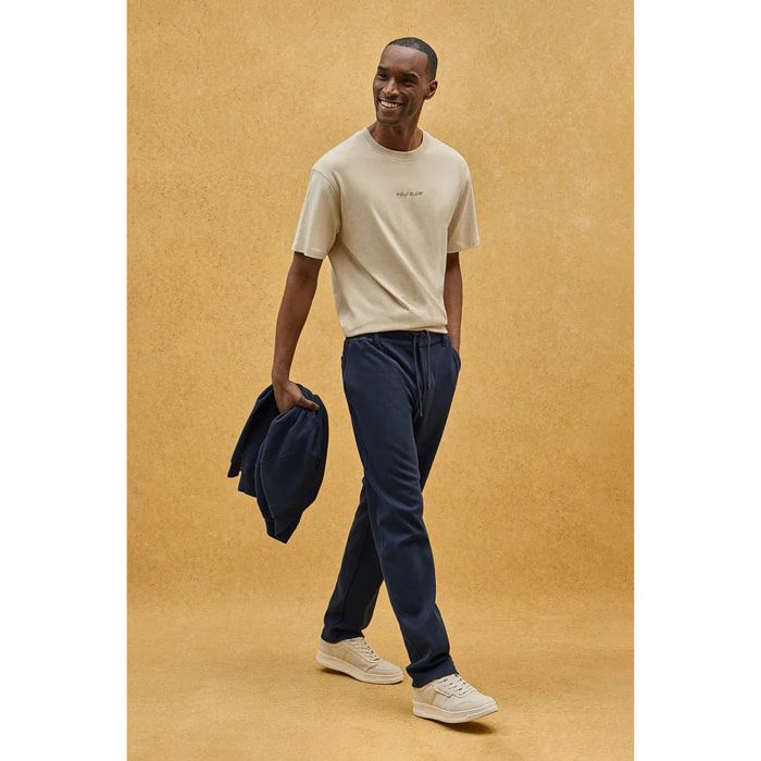 Maglietta beige relaxed fit con logo in gomma Polo Club