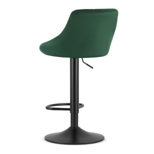 Set di 2 sgabelli bar Kast in velluto verde bosco
