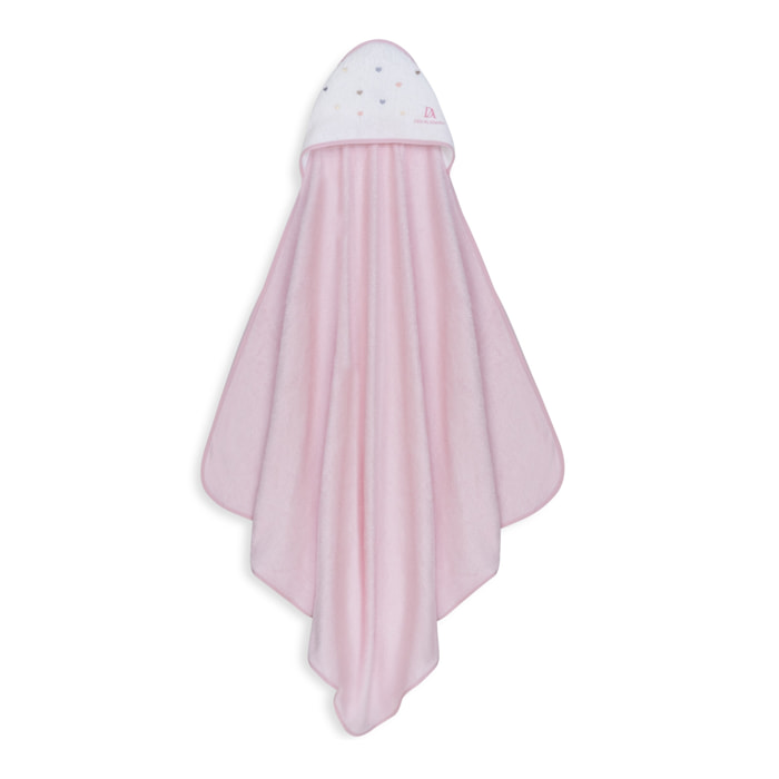 Capa de Baño 1X1  Don Algodon Corazones Colores Rosa