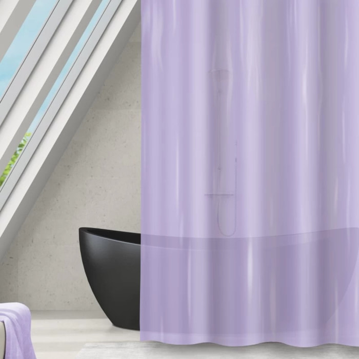 Rideau de douche PEVA ROMANA 180x180cm Lavande transparent MSV