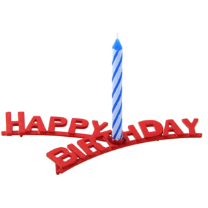 Set support "happy birthday" et 8 bougies d'anniversaire Fackelmann Rio Party