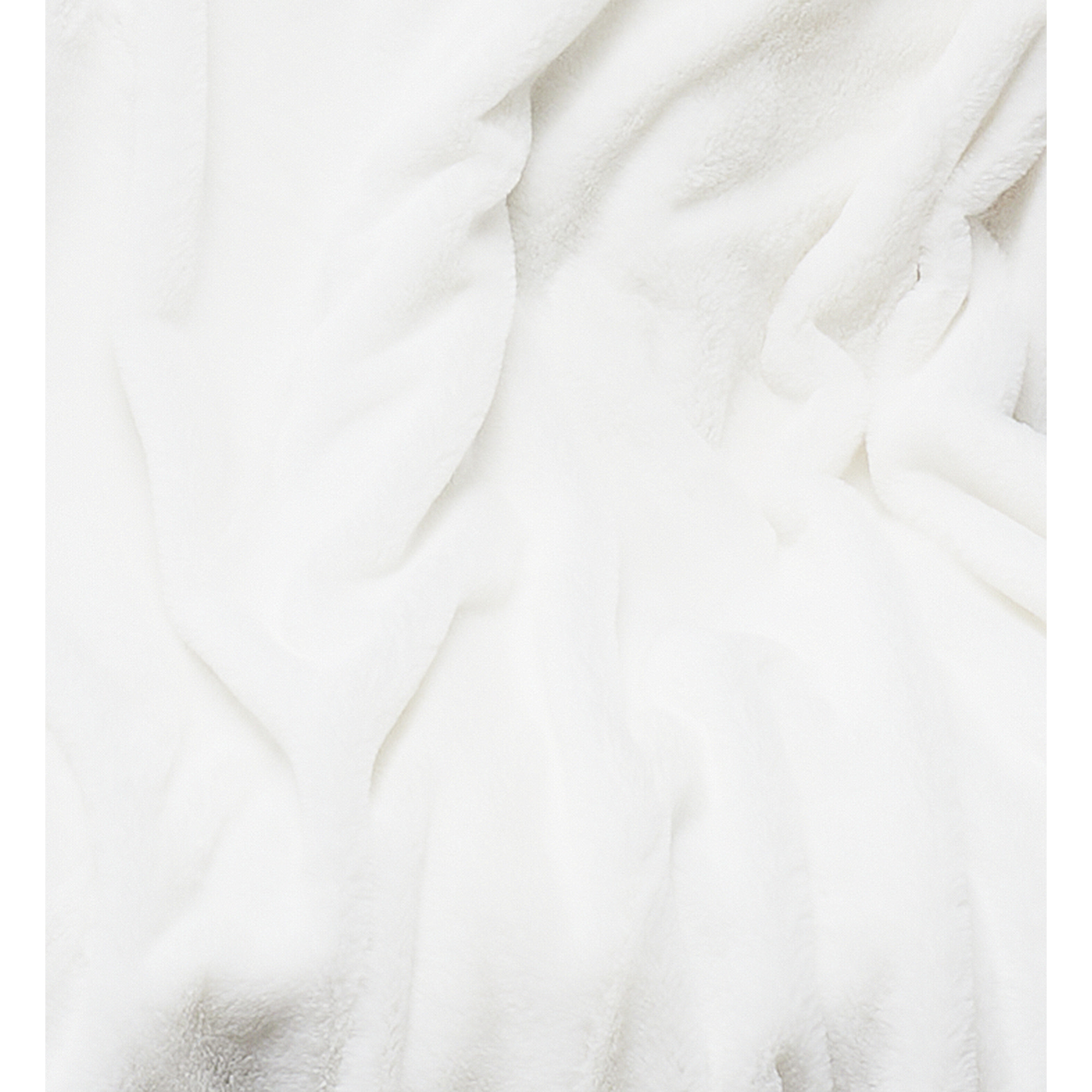 Plaid - HOME DECO FACTORY - Opulence - Imitation Fourrure - Bicolore - Blanc