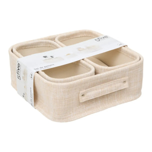 Set 4 paniers beige