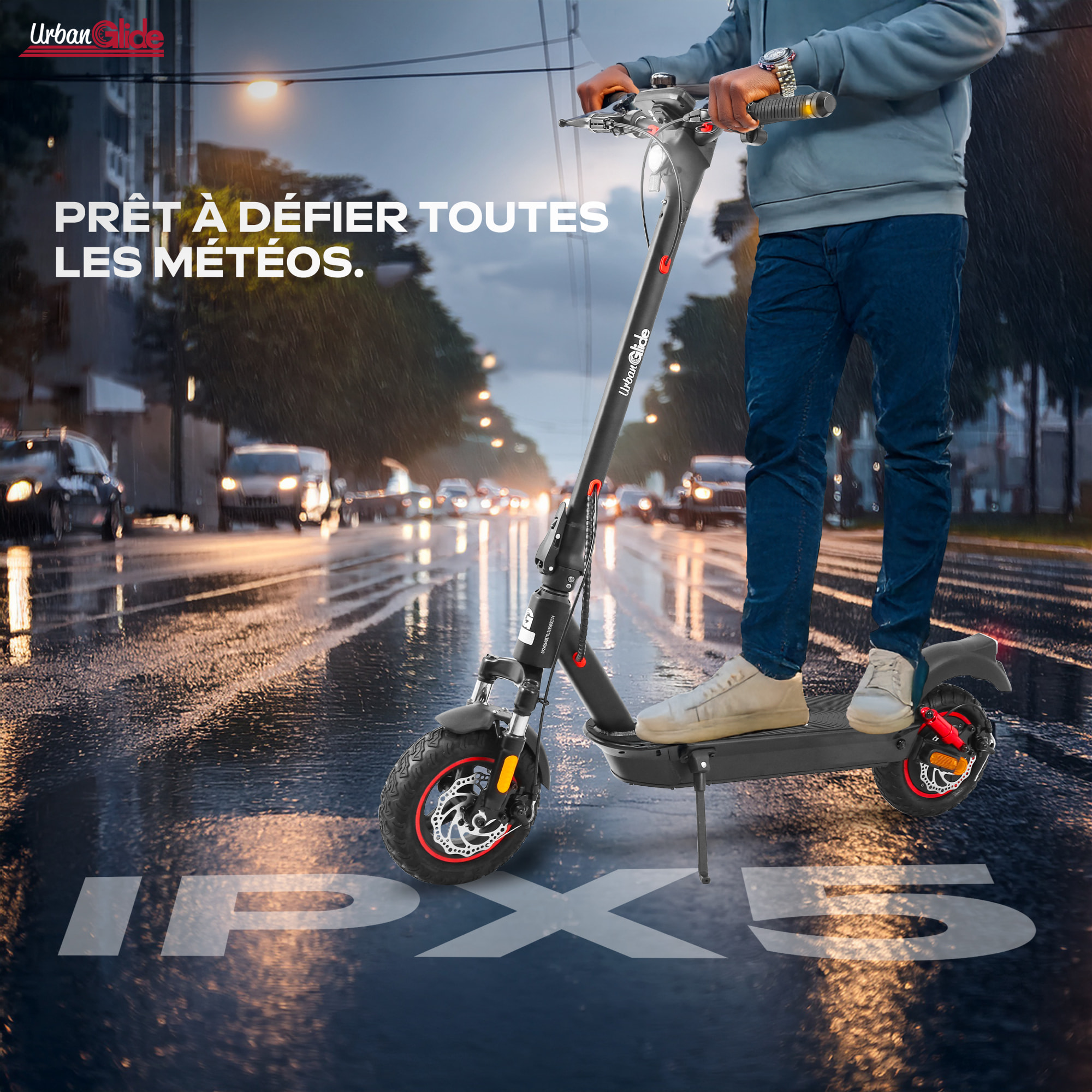 Trottinette Électrique Adulte UrbanGlide RIDE 500CT – Autonomie 70km – Batterie 48V/15Ah – Pneus 10'' Off-road – Poids 21,7kg
