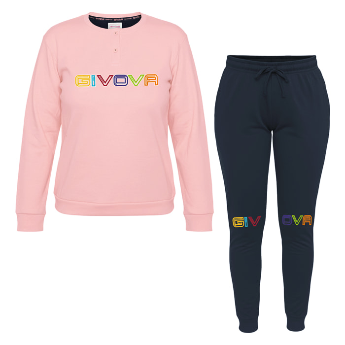Pigiama Lungo Donna GIVOVA Caldo Cotone Interlock