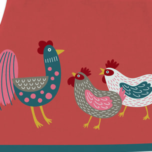 Tablier imprimé poule ou coq