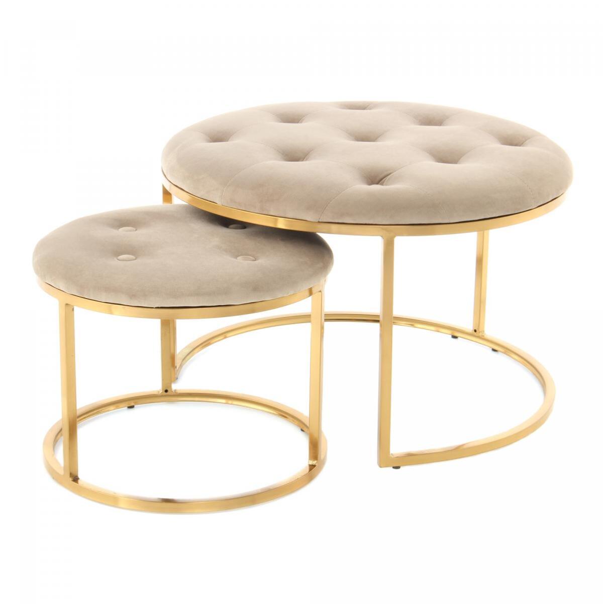 Tabouret semi artisanal Lot de 2 CIKI